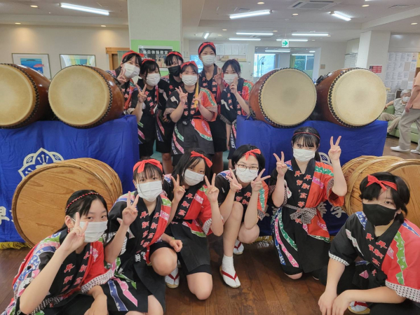【平家太鼓部】特別養護ホームアイユウの苑の夏祭りで演奏
